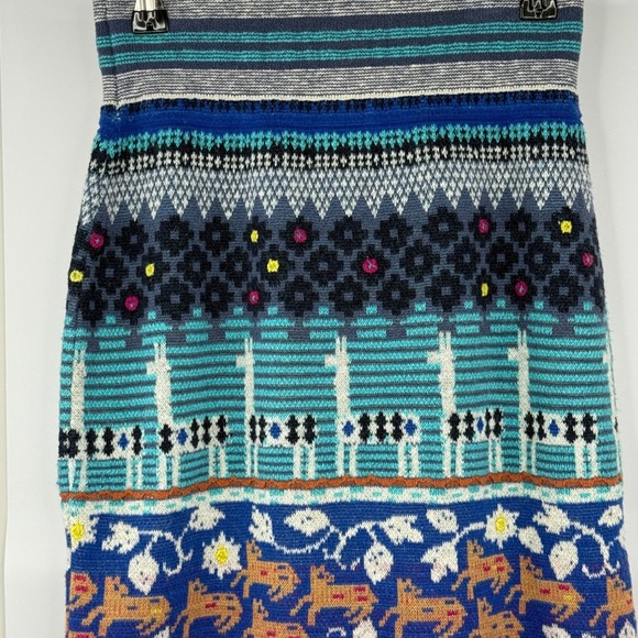 Anthropologie HWR Wool Blend Sweater Pencil Skirt Magenta/Hot Pink Accents‎ Sz S - Picture 6 of 12